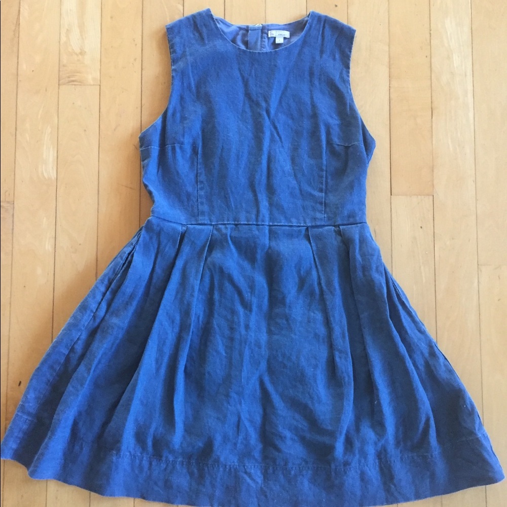Full skirted linen sun dress